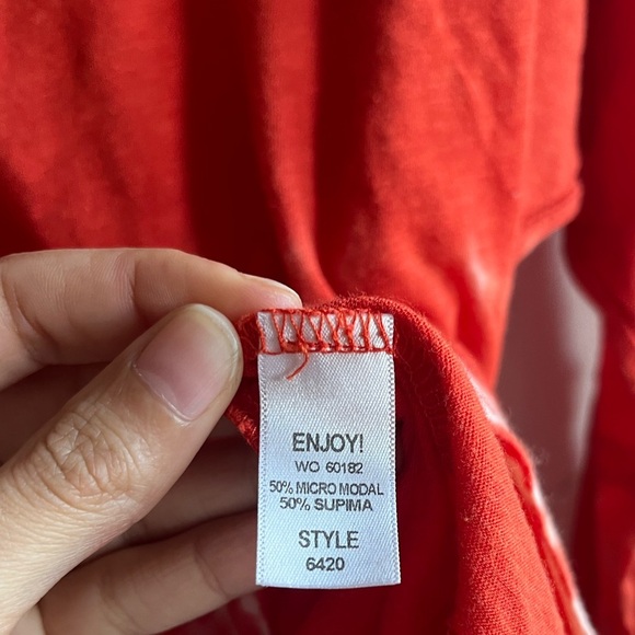 Michael Stars Red Tie-Dye Women's Top O/S - Picture 4 of 9